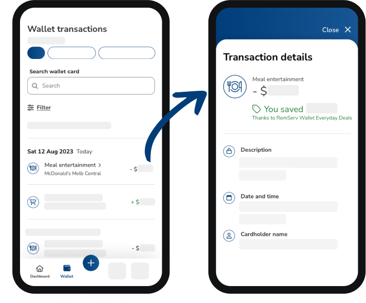 My RemServ How to Viewing Wallet Transactions Steps