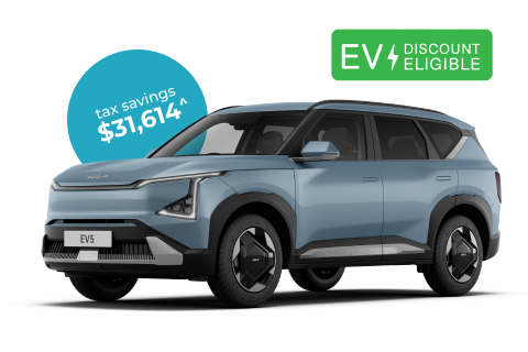 Kia EV5 Air Standard Range Auto MY25 novated leasing through RemServ today. Contact us.
